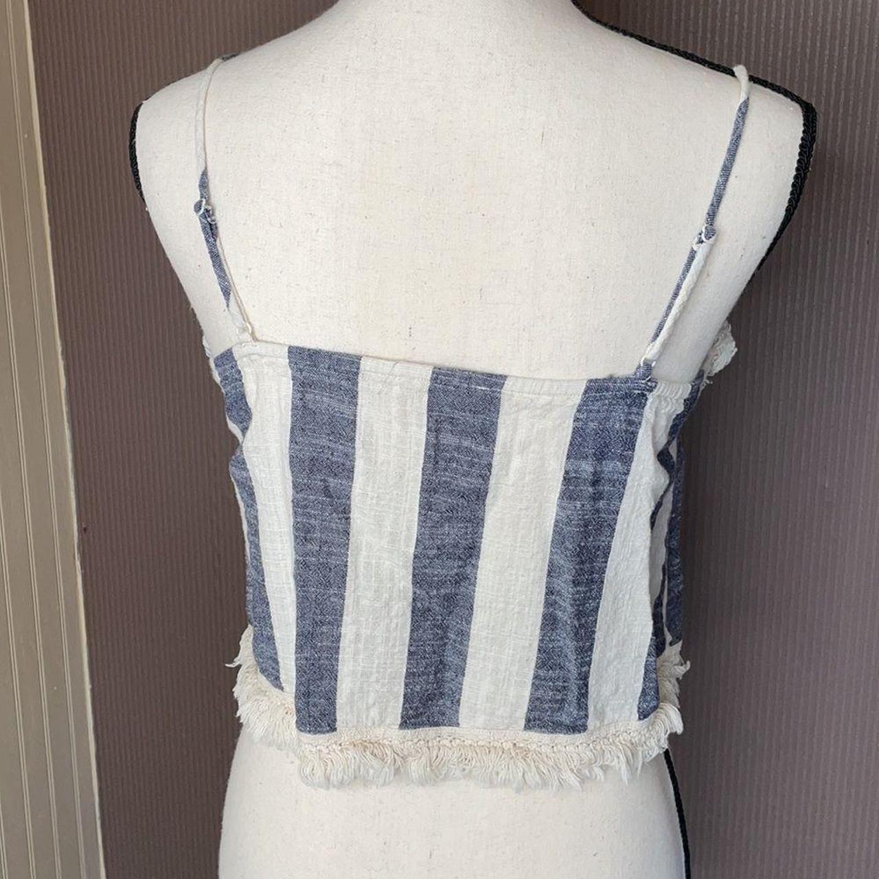 Source Unknown Women's Crop top - Cream/Blue - S … - image 3