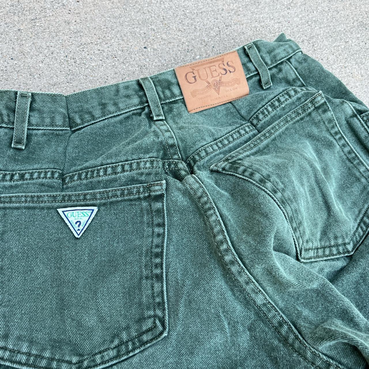 Guess Men's Green Jeans Depop