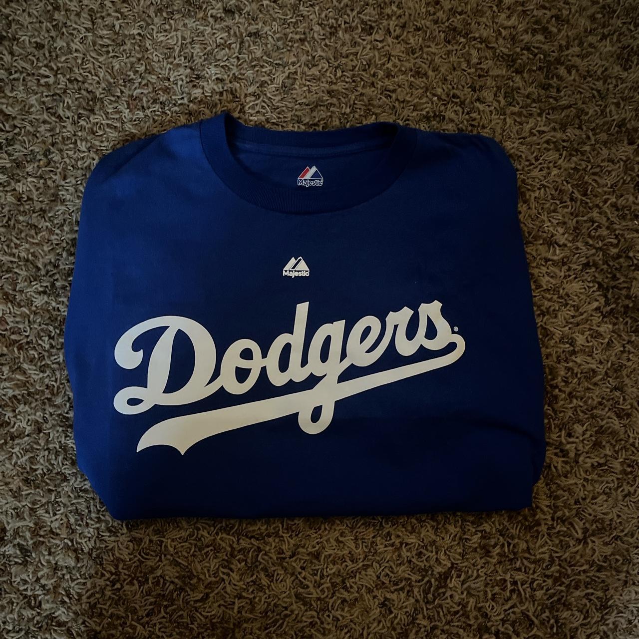 Brooklyn Dodgers Majestic Men's Katter Letterman - Depop