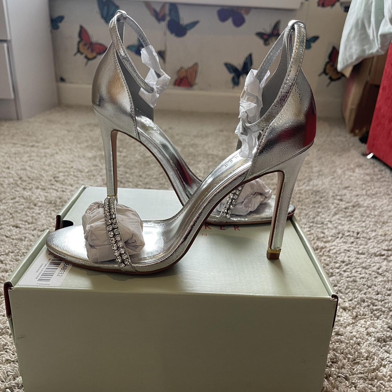 Silver ted baker heels online