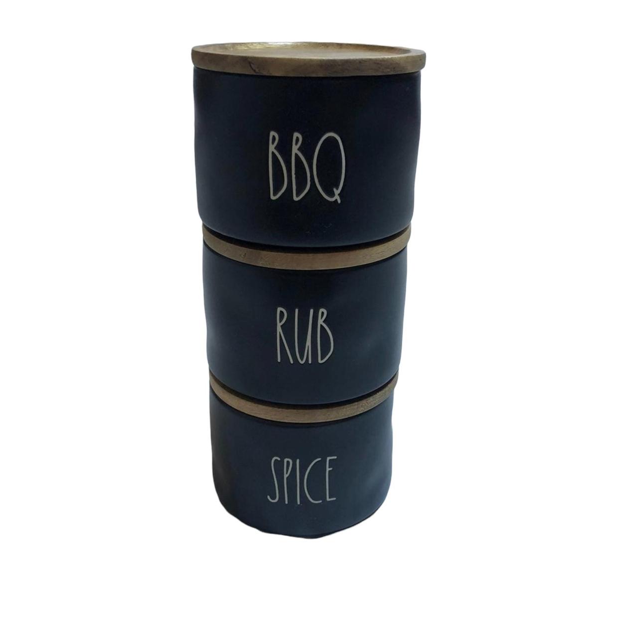 Buy Rae Dunn BBQ, Rub, Spice canister set with lids