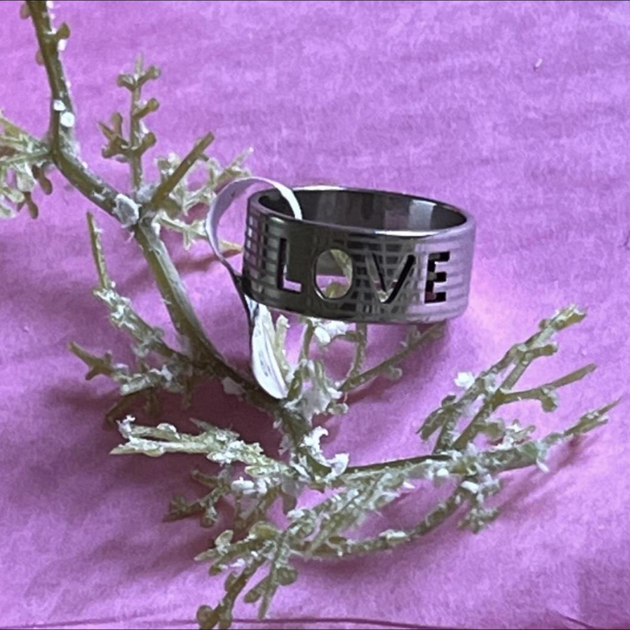 Stainless Steel Love Ring Size 8 Show your LOVE... Depop