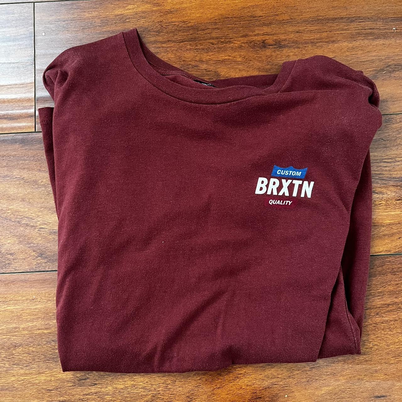 Brixton Men's Burgundy and Red T-shirt