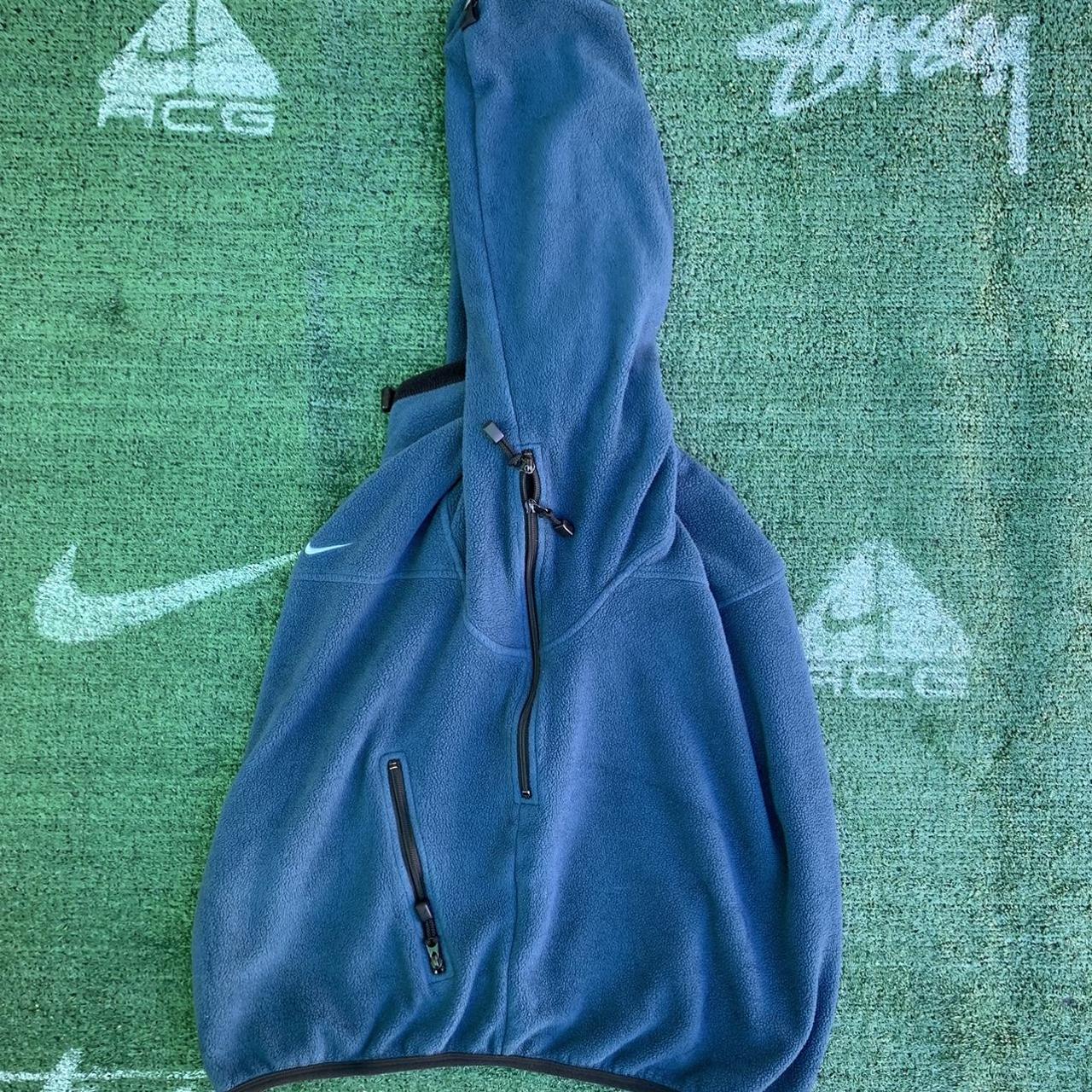 Vintage Nike ACG Polartec Fleece Jacket Large Blue... - Depop