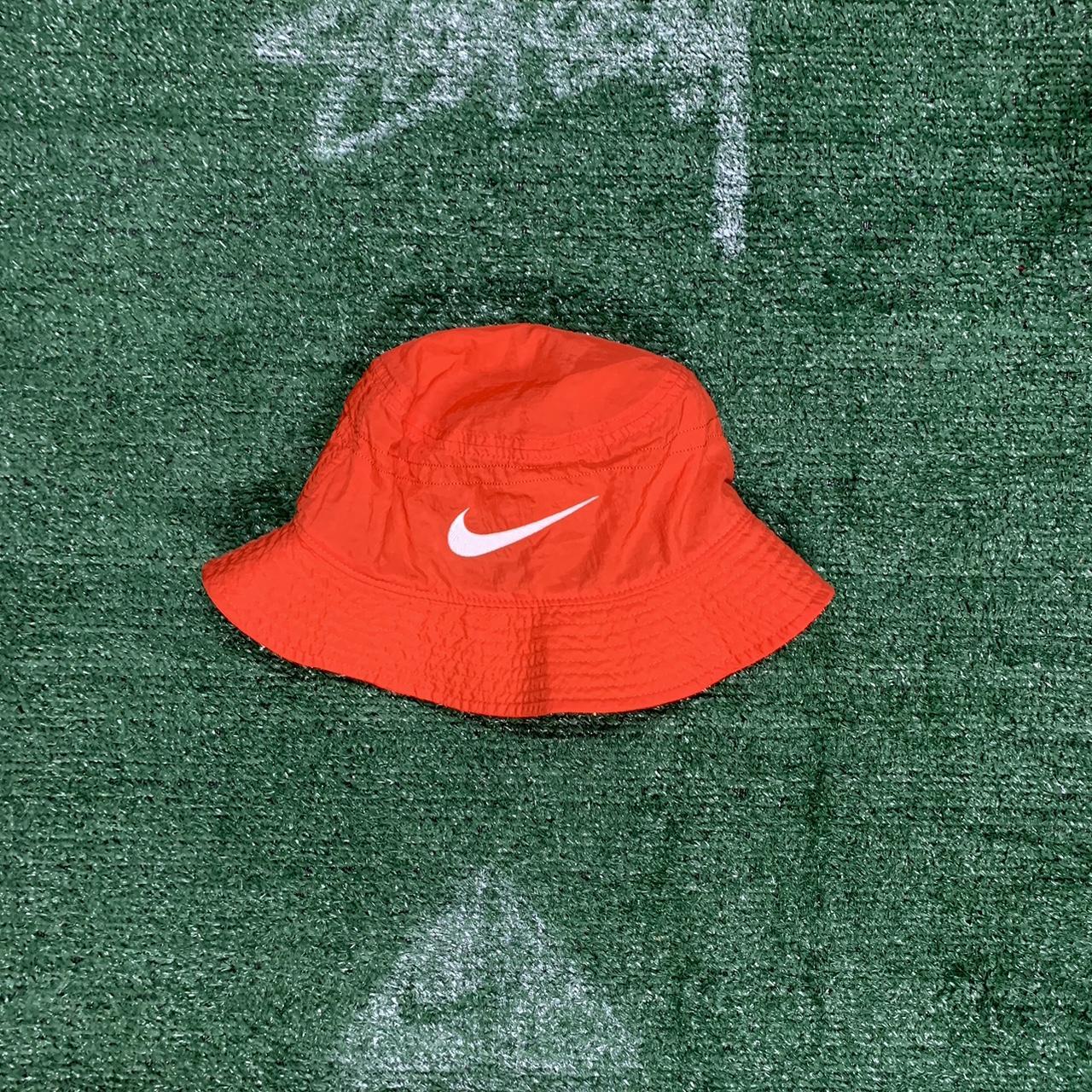 nike x stussy bucket hat habanero red