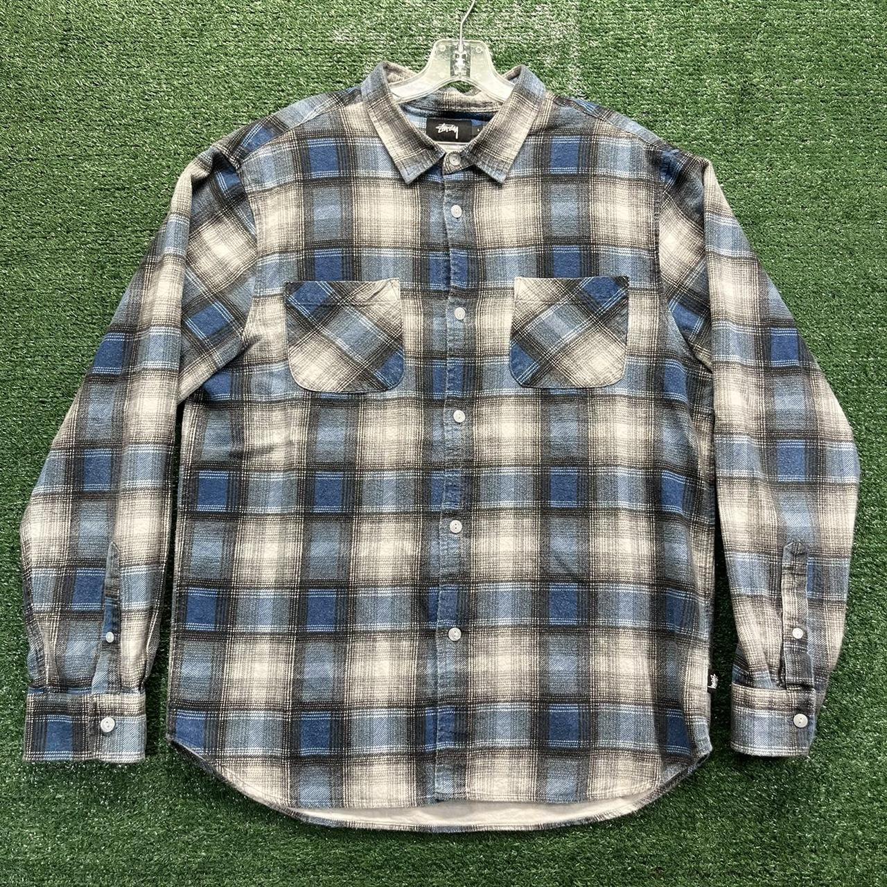 Vintage Stussy Plaid Flannel Button Down Shirt Large...