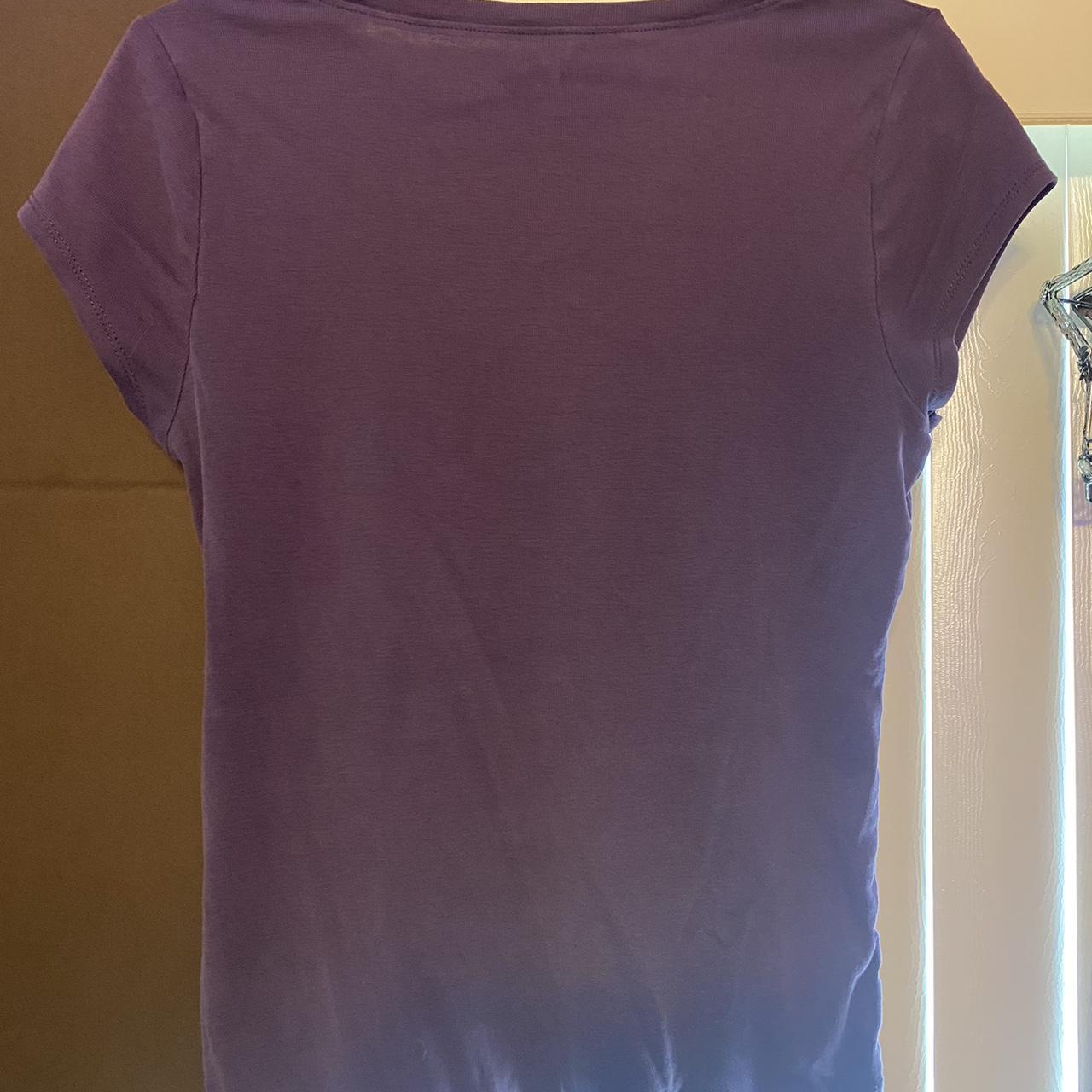 Women's Silver and Purple T-shirt | Depop