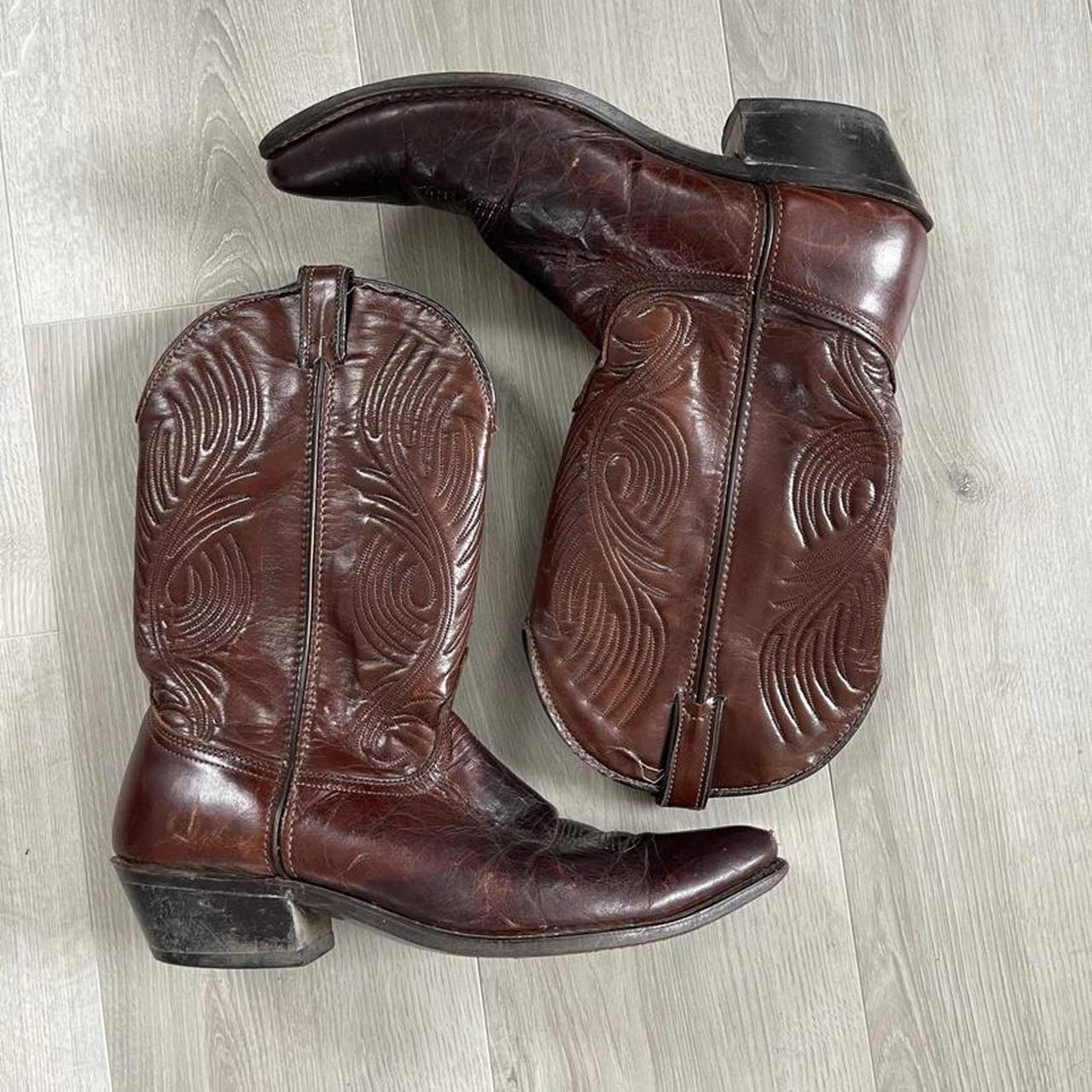 vintage Great Western boot co. Laredo dark brown