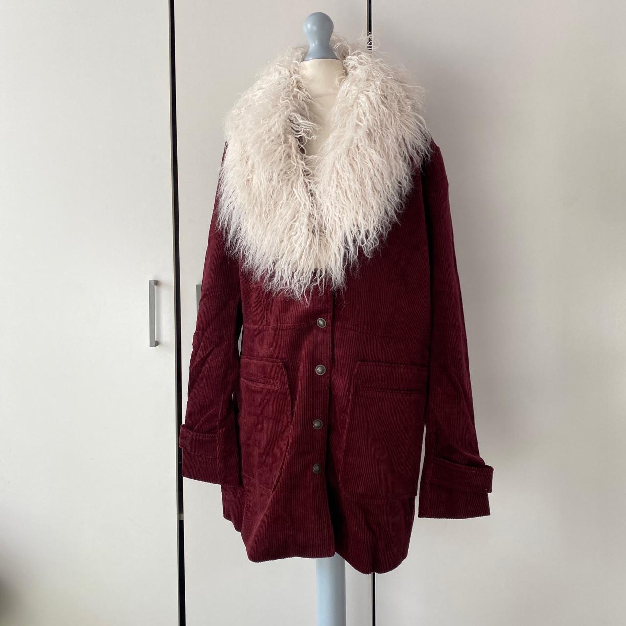 Free People Lady Lane Faux Fur Collar Jacket Size... Depop
