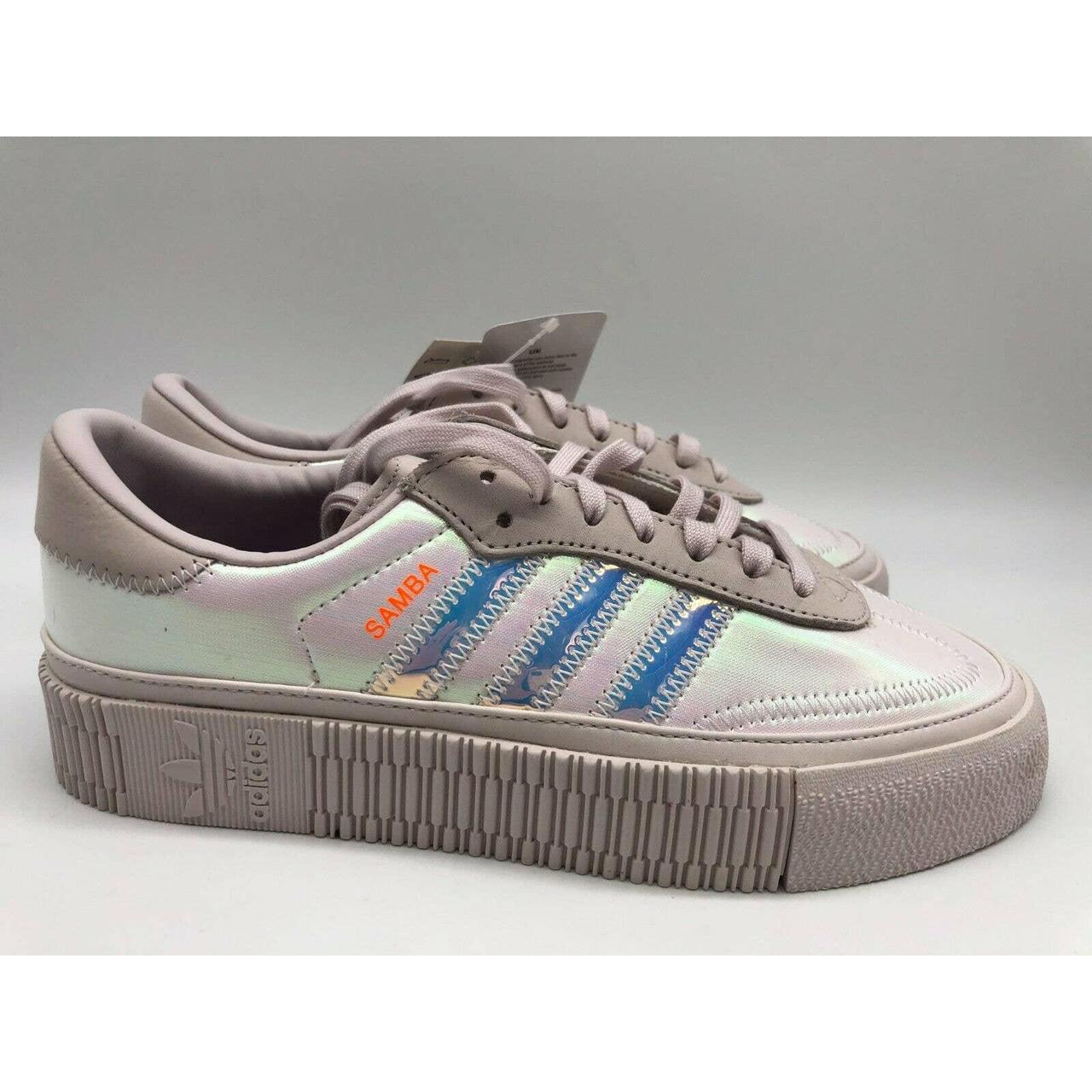 Adidas originals samba rose trainers in iridescent white sale