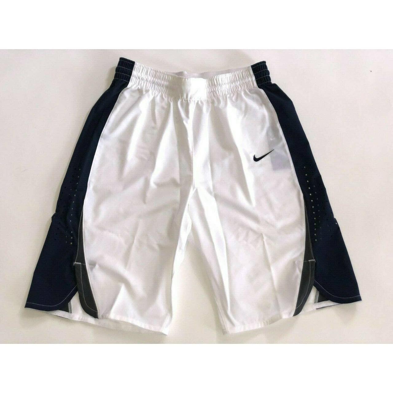 Nike Women's Hyperelite Stock White/Blue Shorts - Depop