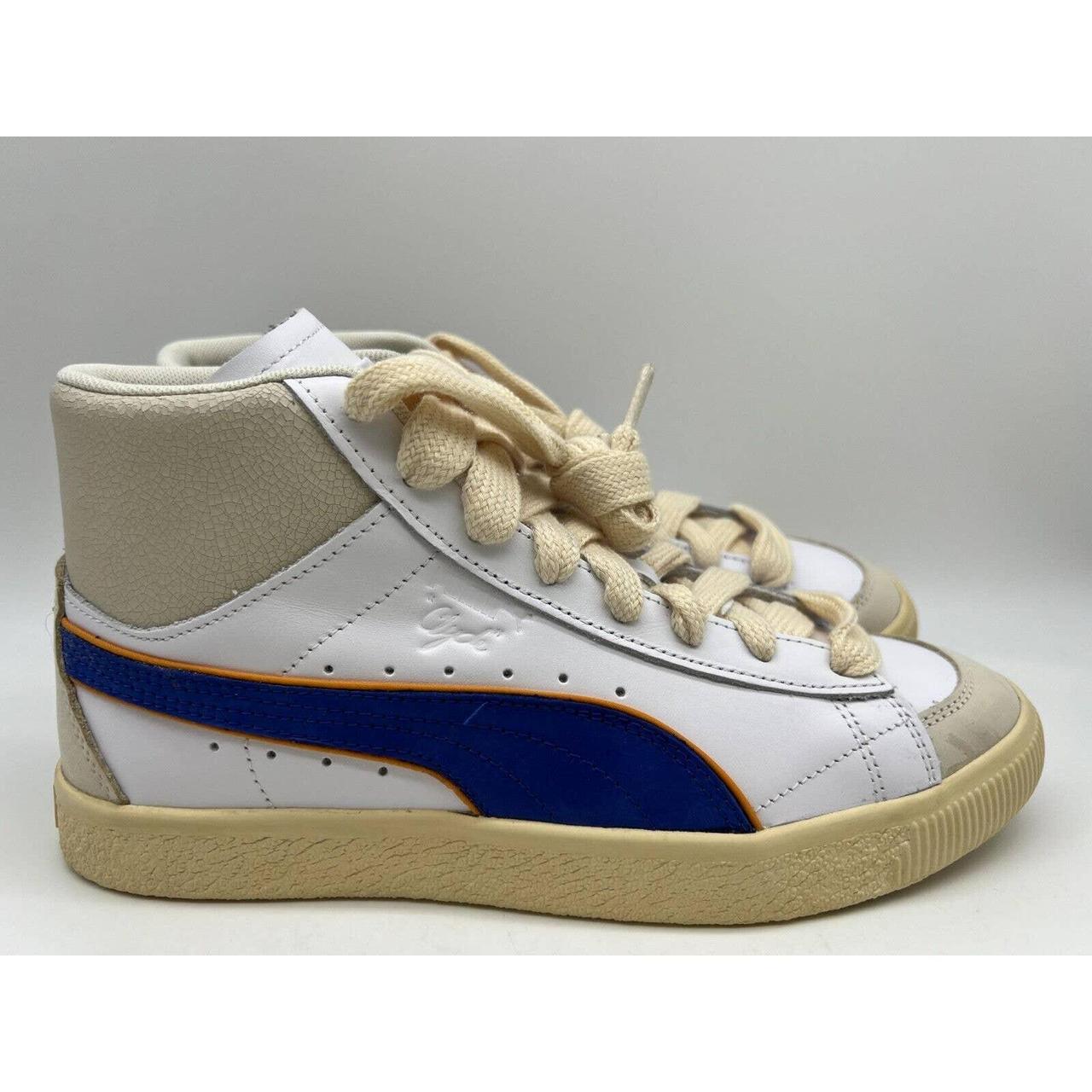 Puma Clyde Mid Bball Rhuigi Puma White Royal... - Depop