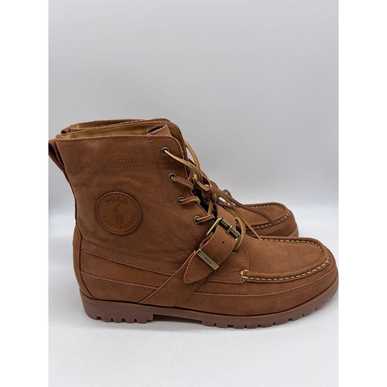 Polo ralph lauren men's outlet ranger leather buckle boots