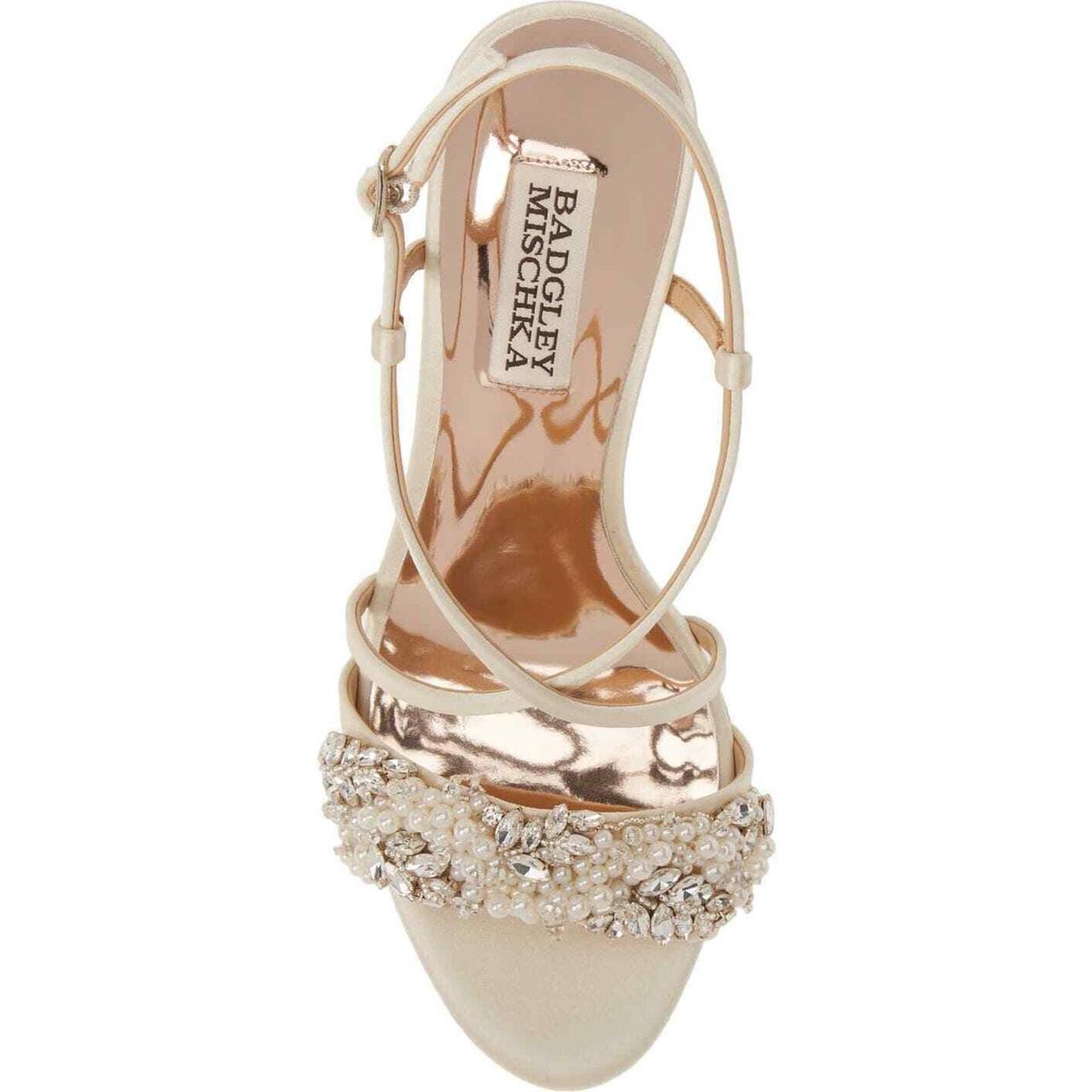 Badgley mischka clarisa embellished wedge online sandal