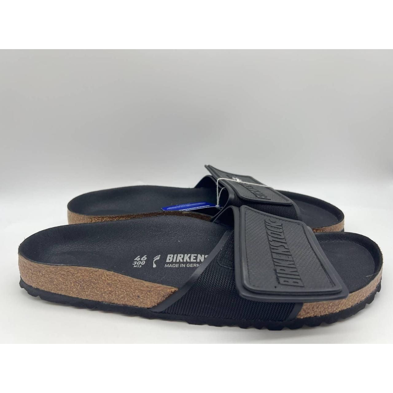 Birkenstock Tema Microfiber Footbed Slides Black Depop