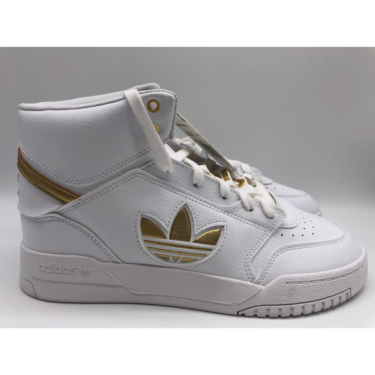 adidas Originals Drop Step XL High Top White Gold Depop