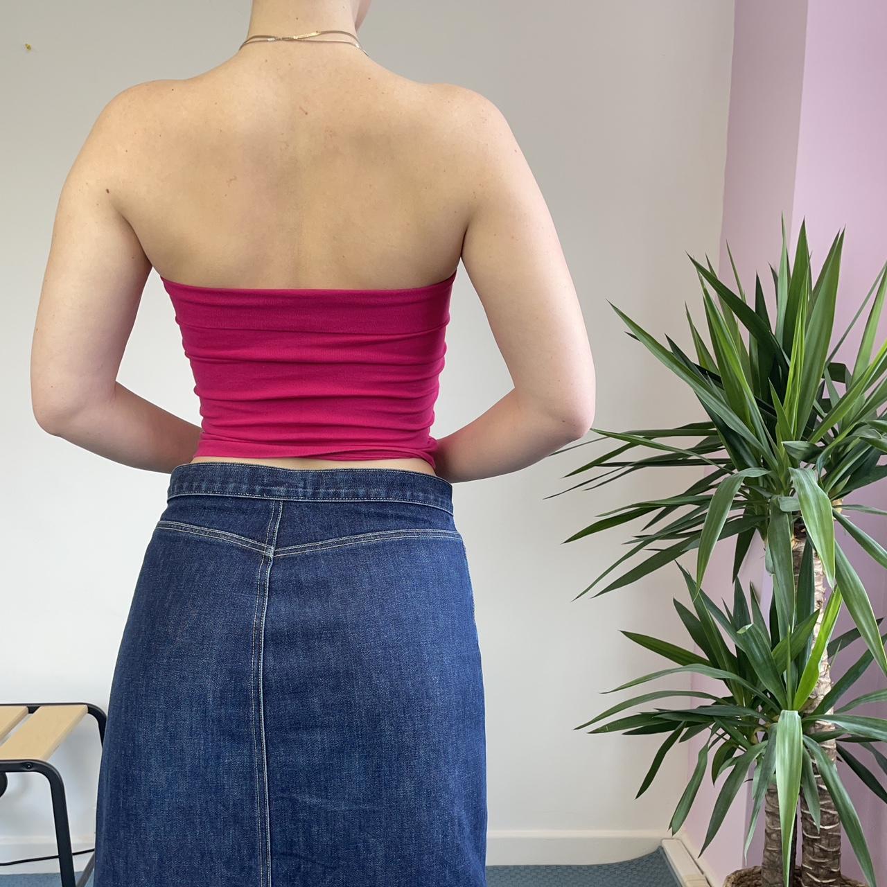 00s pink bandeau ! Old label New Look pink... Depop