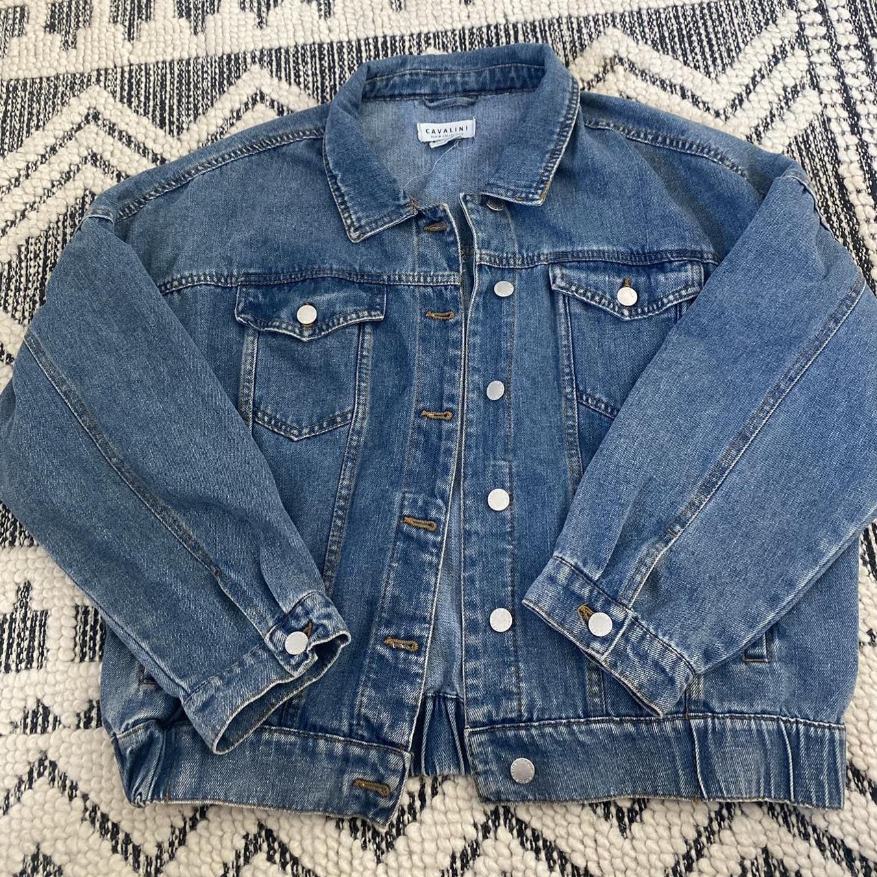 denim jacket - worn couple times still feels and... - Depop