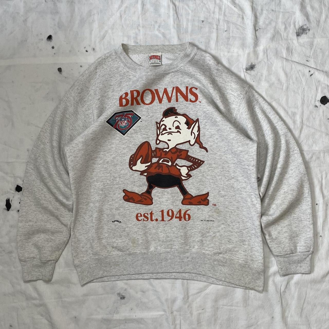 Vintage NFL Cleveland Browns Sweatshirt 1994 Size Large Made in USA