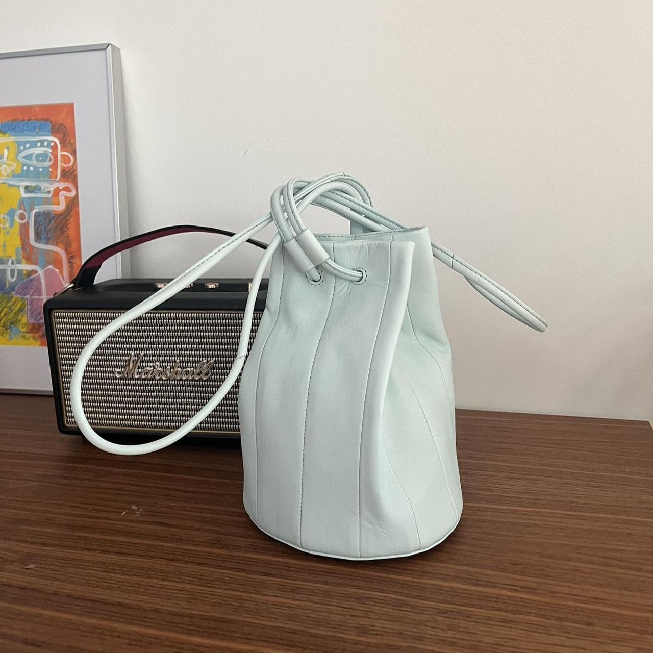 Marimekko Keira mint green leather shoulder bag. | Depop