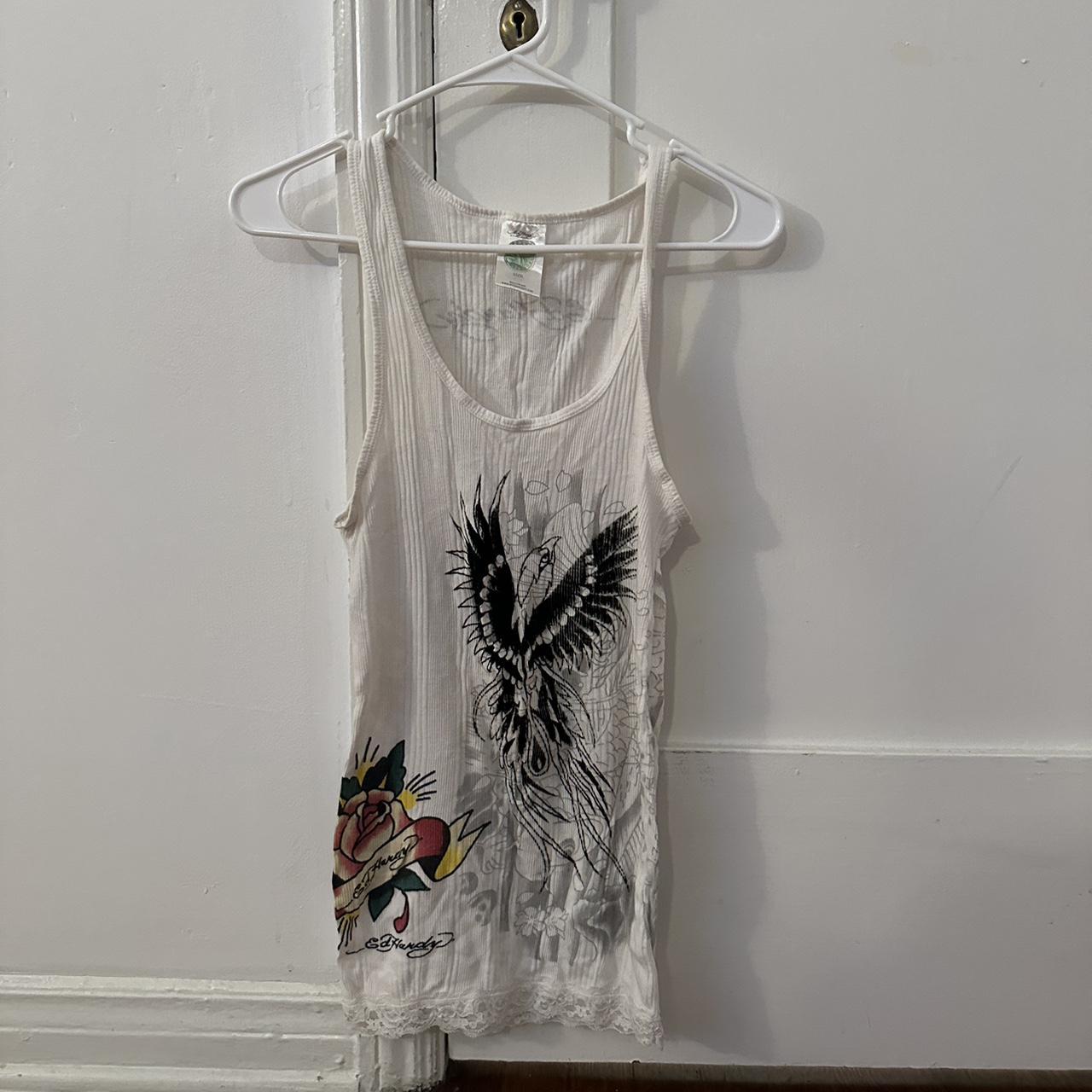 ed hardy tank dress / shirt stretchy Depop