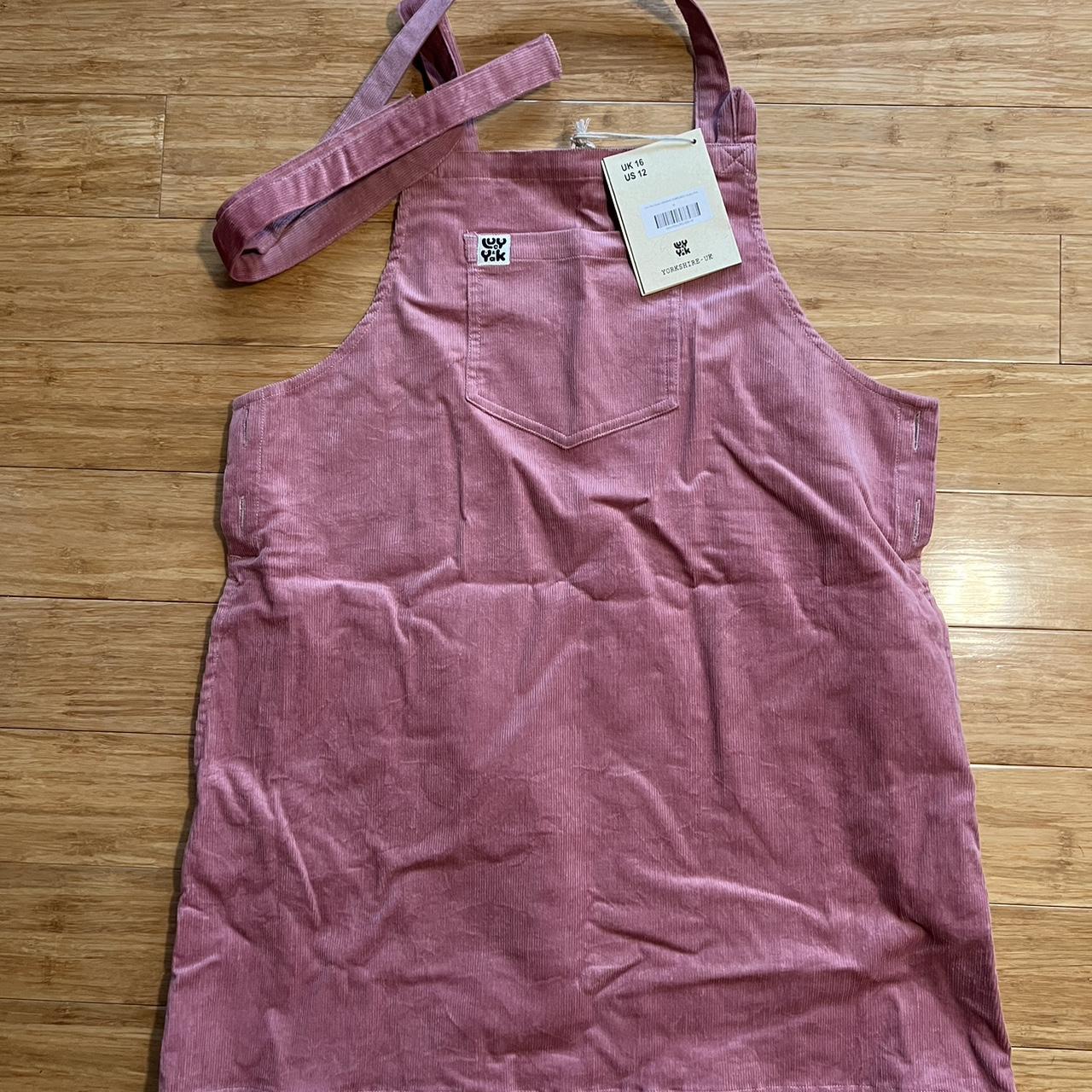 Lucy and Yak Pink Pinafore Dress UK SIZE 16/US... - Depop