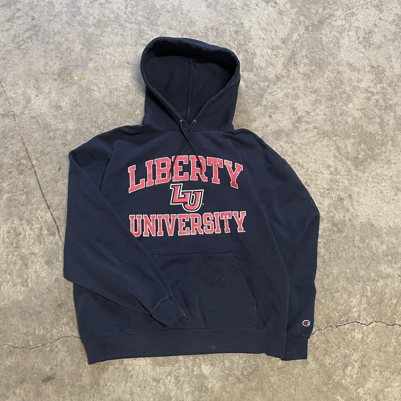 Vintage Men's Hoodie - Navy - L