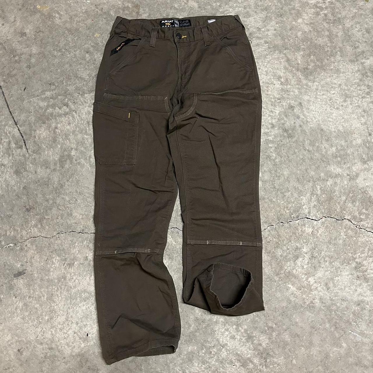 Vintage tactical cargo pants chocolate brown Double... - Depop