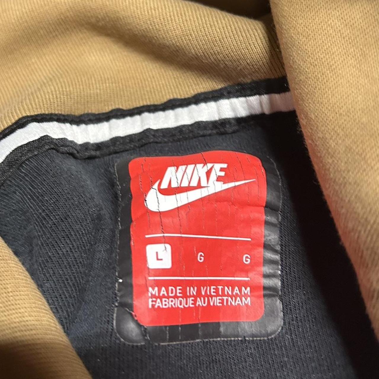 Nike zip up hoodie white black Tech style Good... Depop