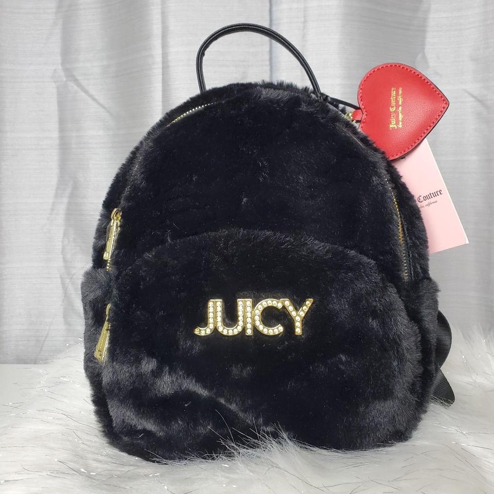 Juicy couture mini backpack black Look stylish - Depop