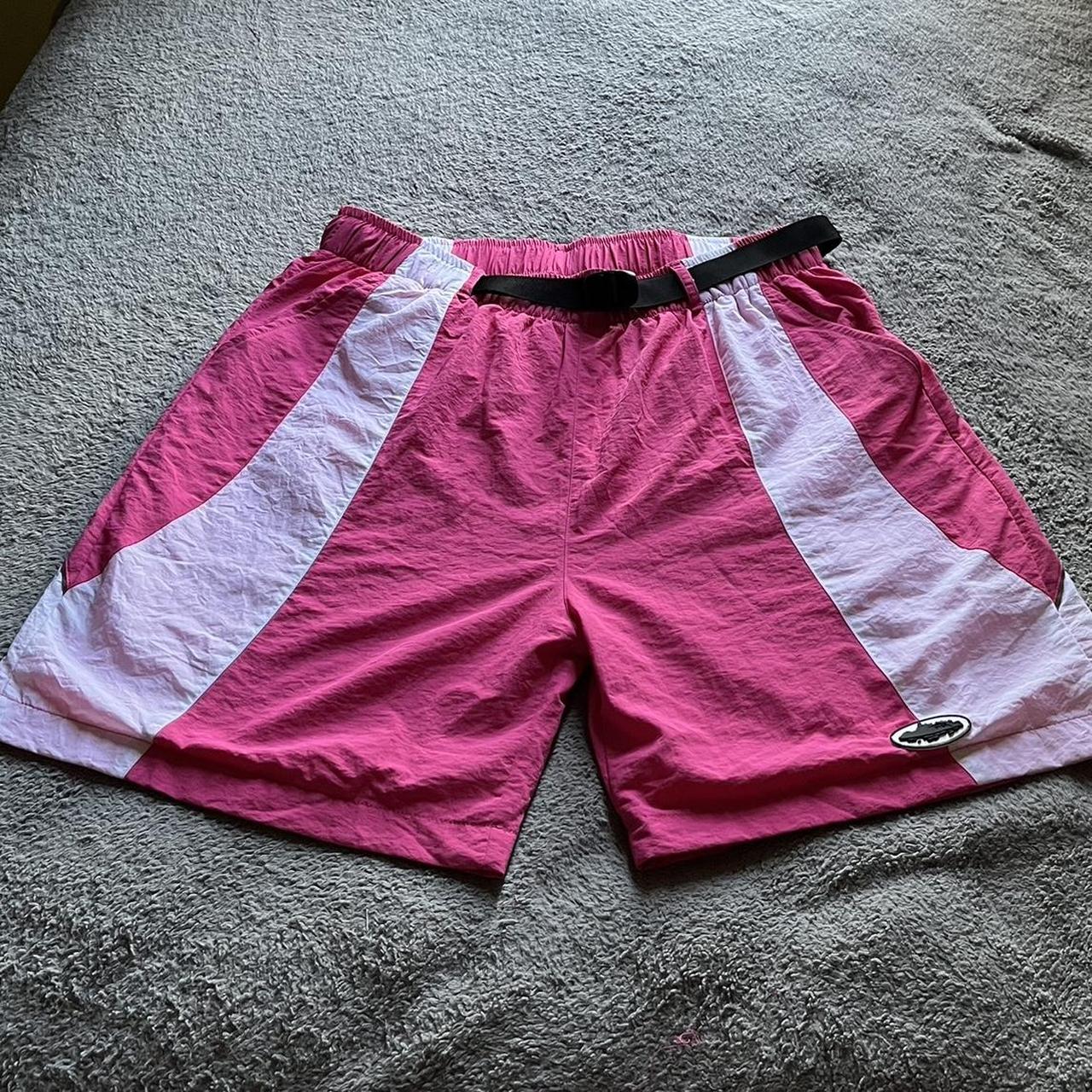 Pink Corteiz Spring Shorts Size: US Men’s L Used,... - Depop