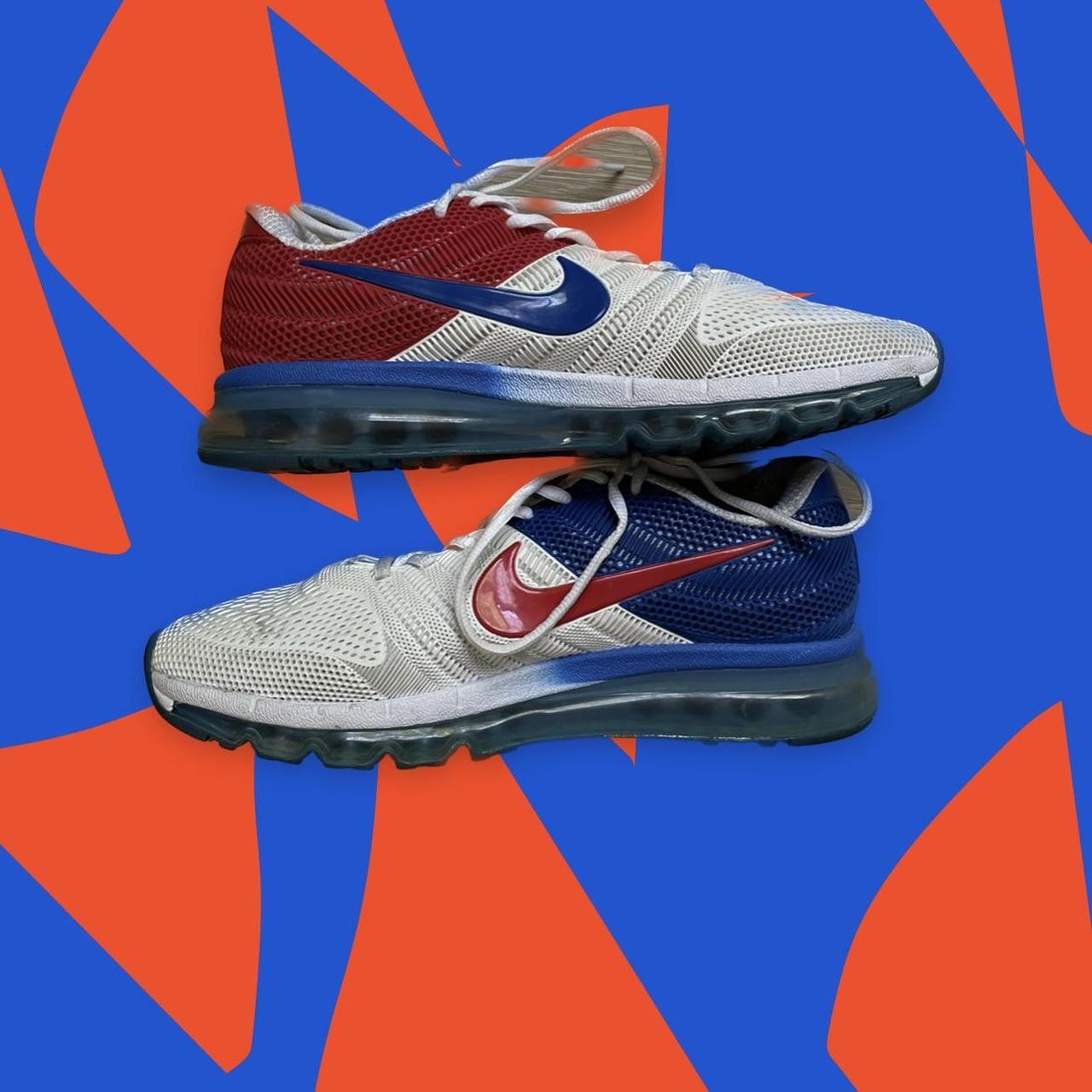 mens red and blue nike shoes