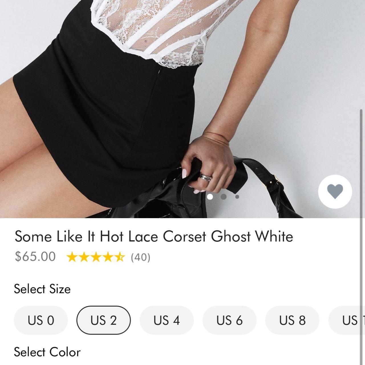 SOME LIKE IT HOT LACE CORSET - GHOST WHITE – LIONESS FASHION
