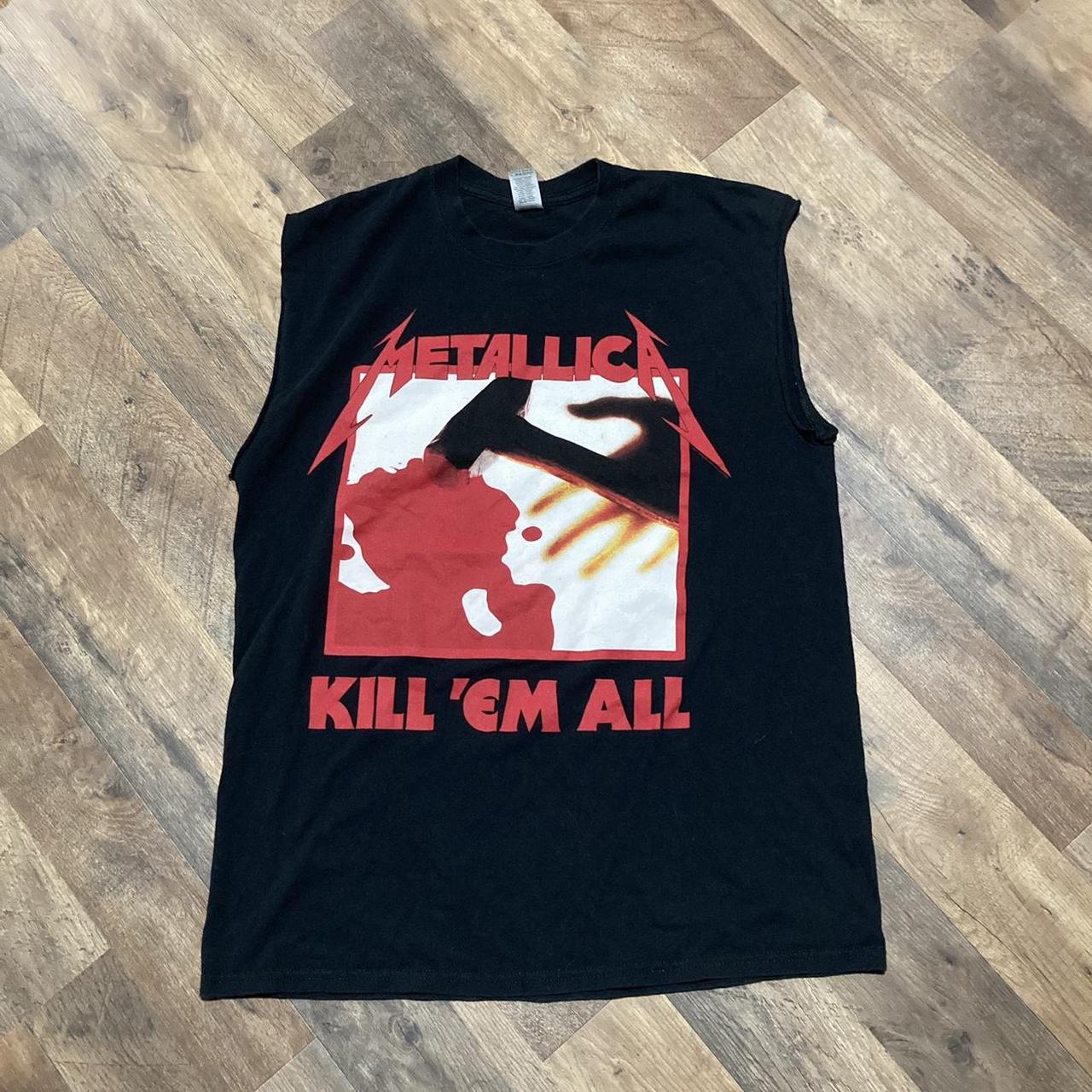 Metallica Kill Em All Cut Off Tshirt Size - Depop