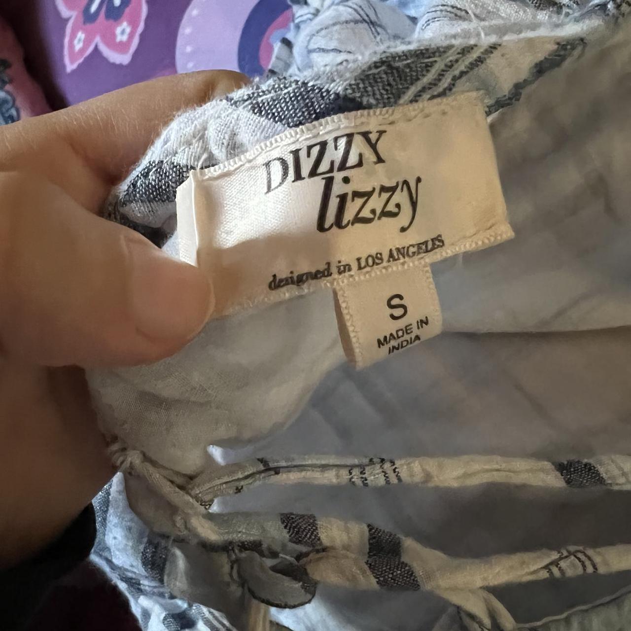 Dizzy Lizzy Women's Blue and White Crop-top (3)