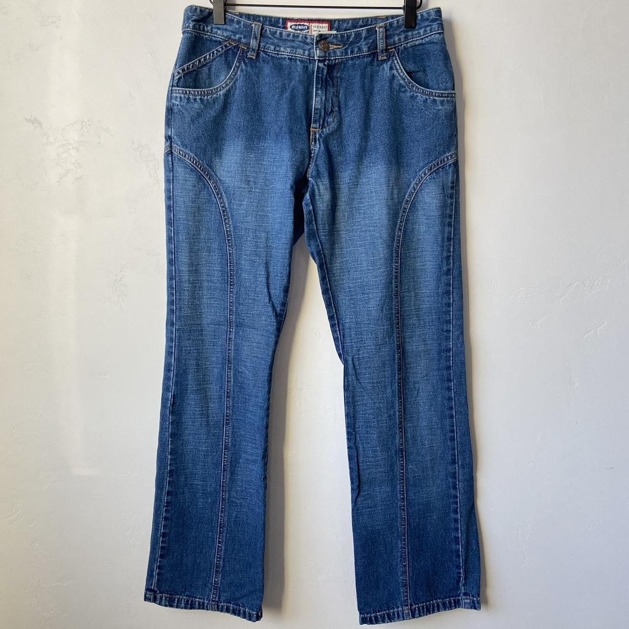 Vintage Y2K Old Navy Boot Cut Mid Rise Medium Wash... - Depop