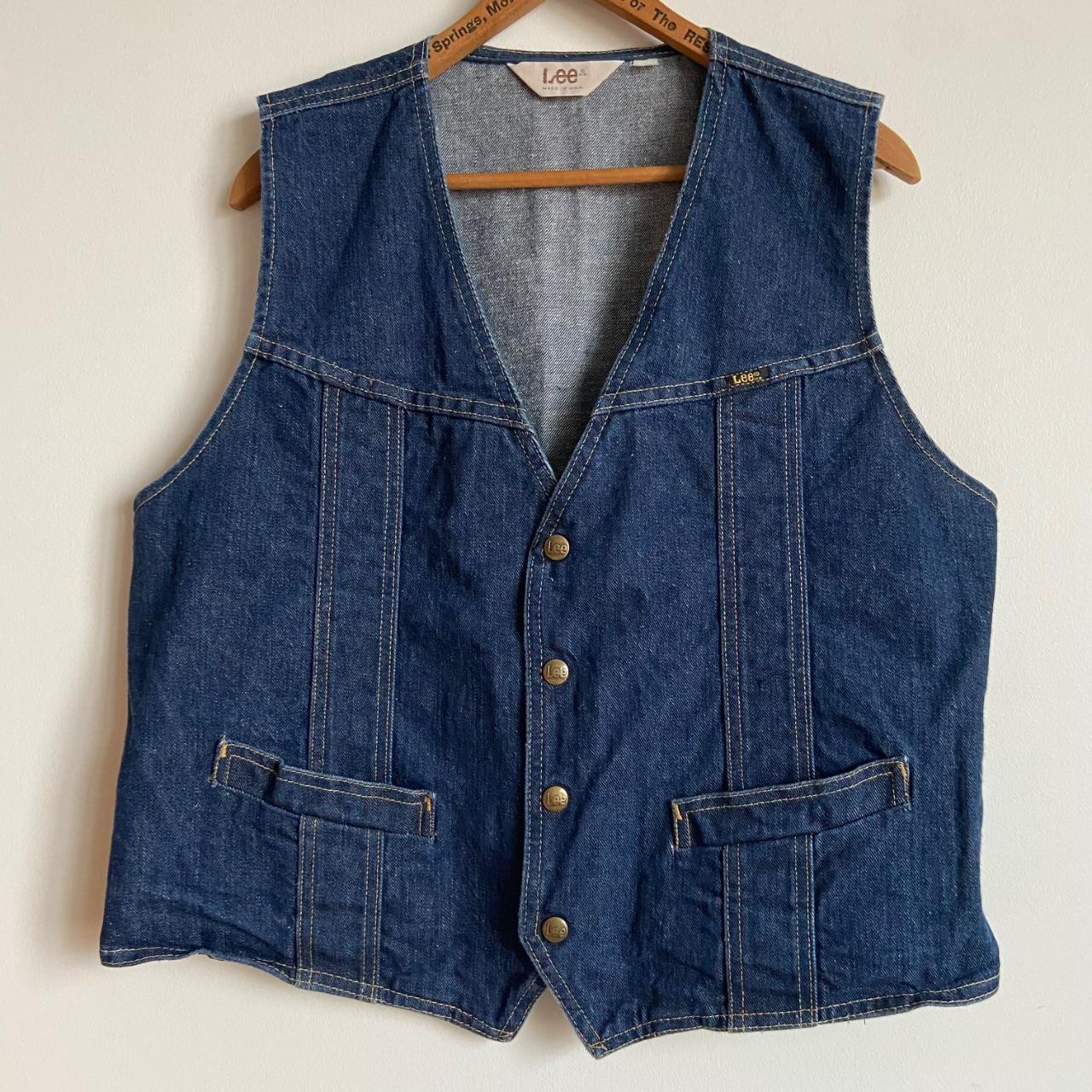 Lee Men's Vest - Blue/Navy - L – Vintage 80's Wes… - image 4