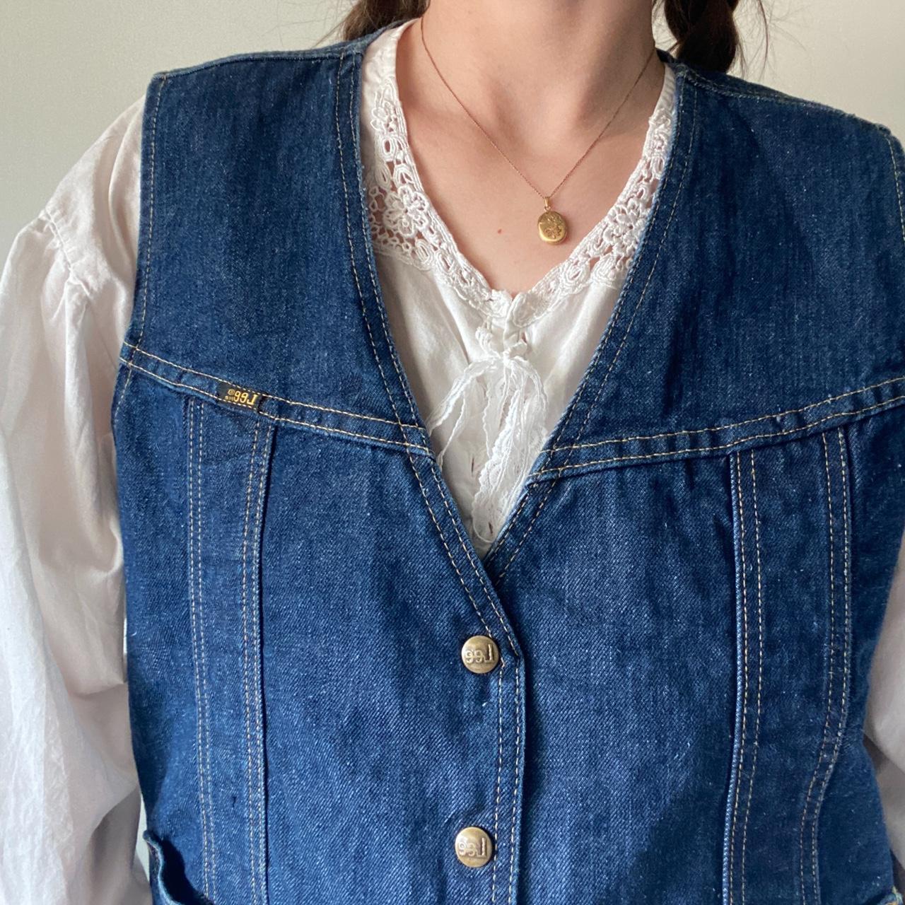 Lee Men's Vest - Blue/Navy - L – Vintage 80's Wes… - image 2