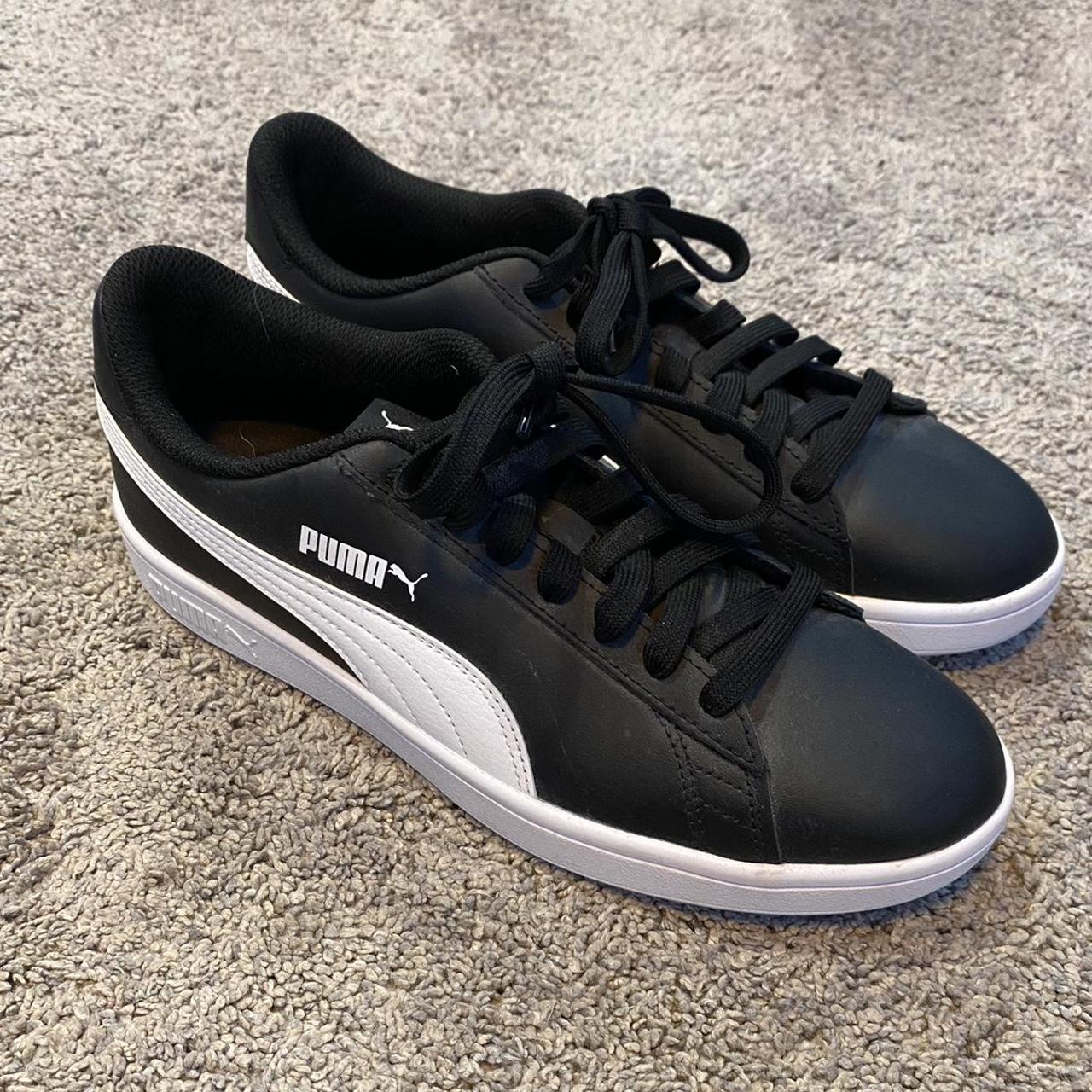 puma soft foam sneakers size 9.5 worn once - Depop