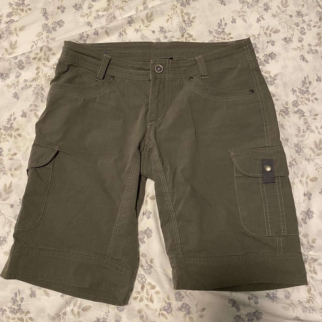 KÜHL Women's Grey and Khaki Shorts | Depop