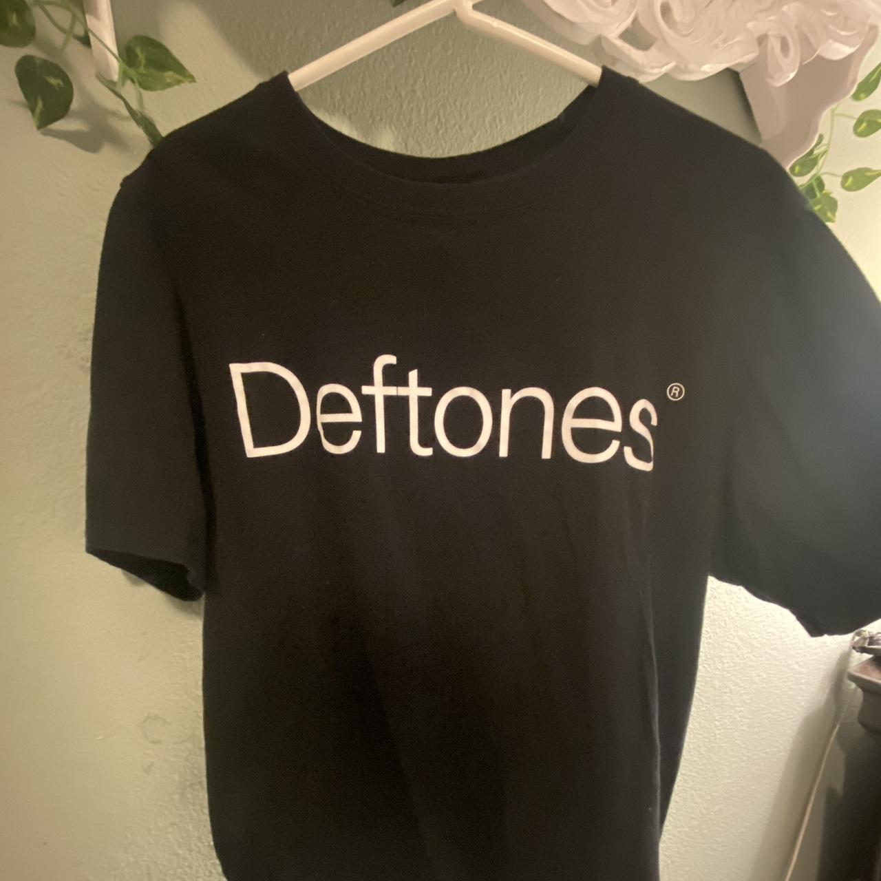 Deftones Shirt. Bleach stain on the back size-M... - Depop