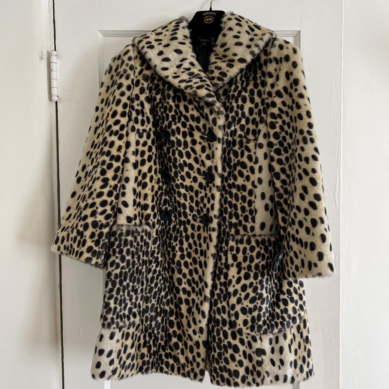 Topshop Leopard Faux Fur Coat Amazing condition,... - Depop