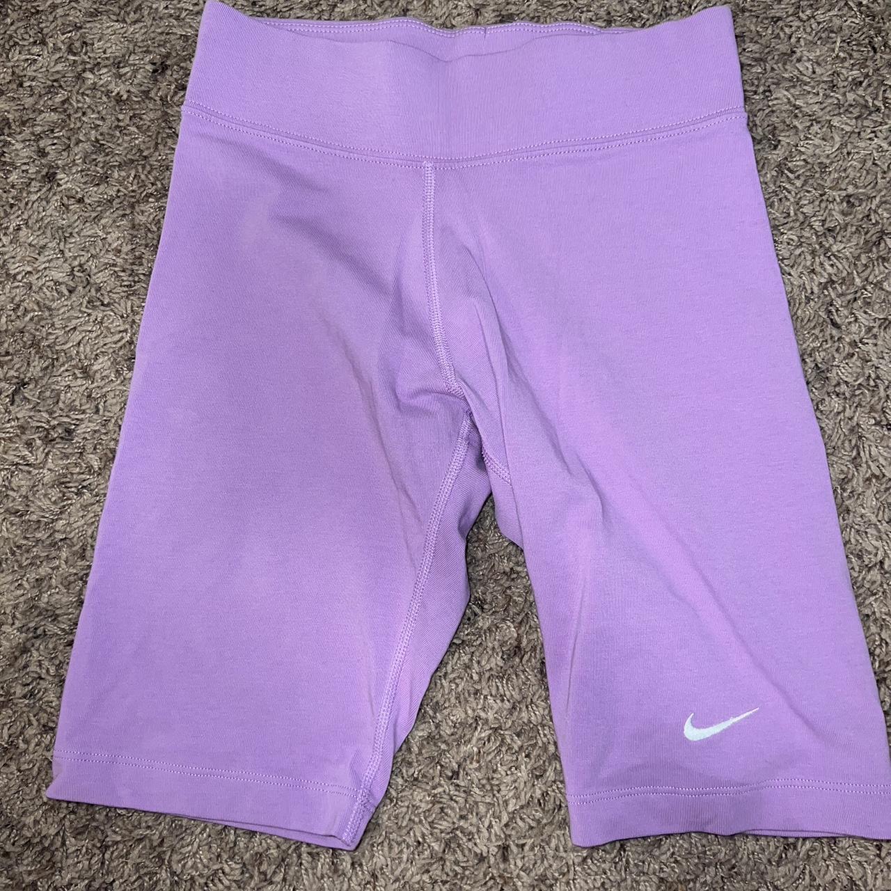 Purple nike biker online shorts