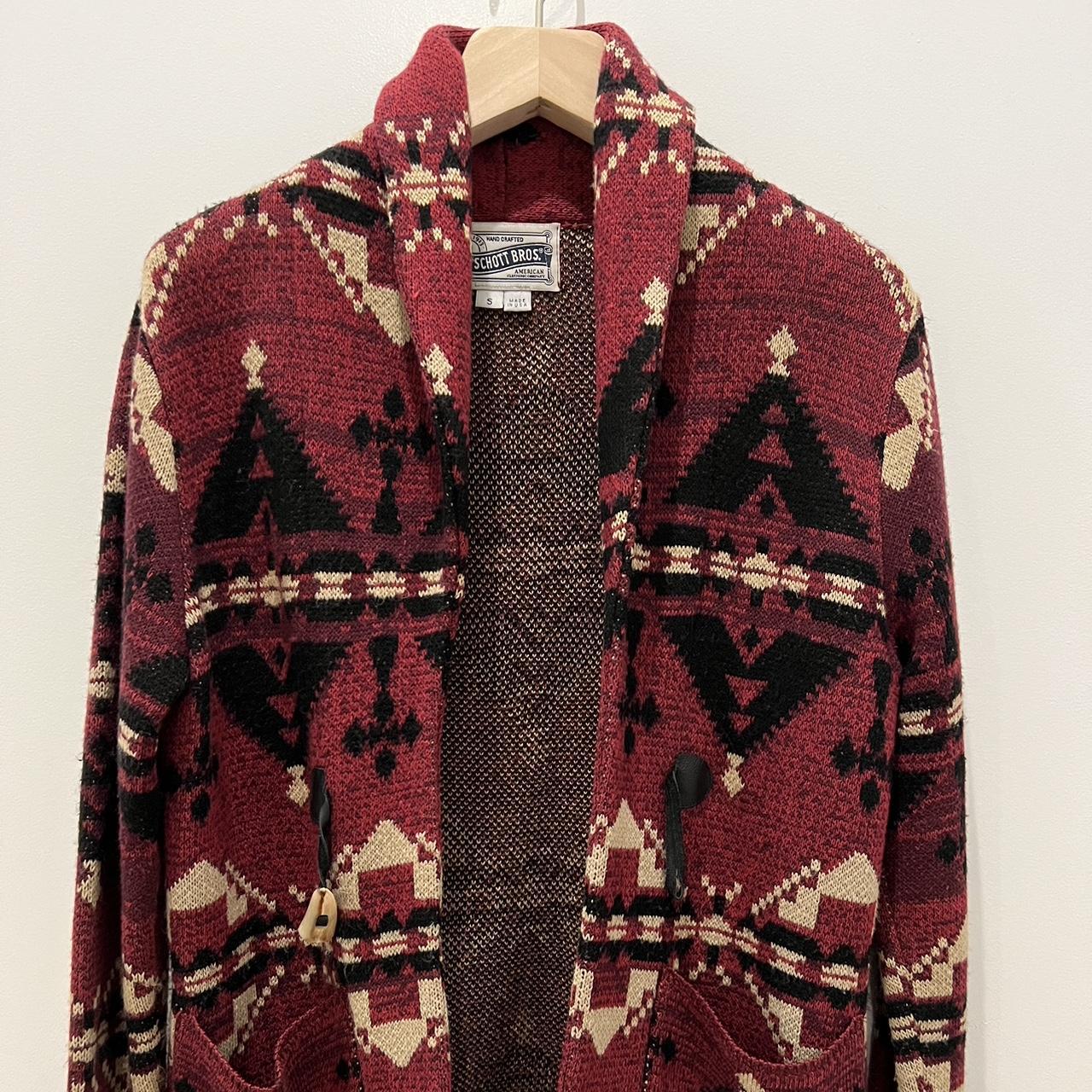 Schott Men's Red and Black Jumper