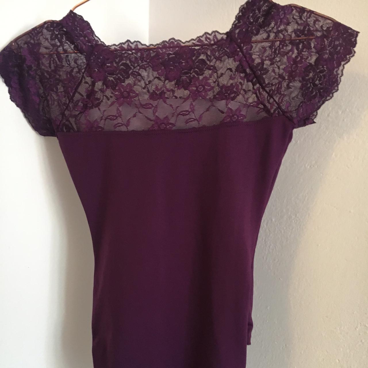 Women's Purple and Burgundy Top | Depop