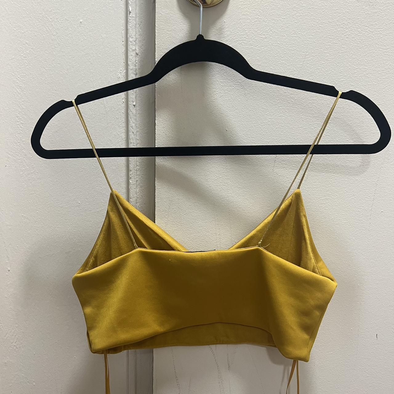 Zara crop tank - Size Medium, mustard yellow color,... - Depop