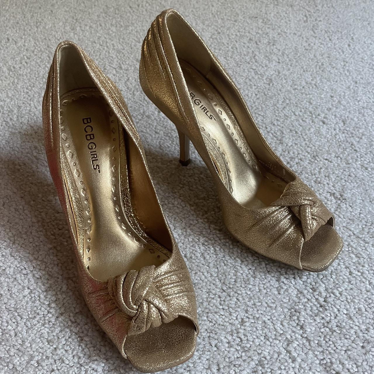 Bcbg gold hot sale heels