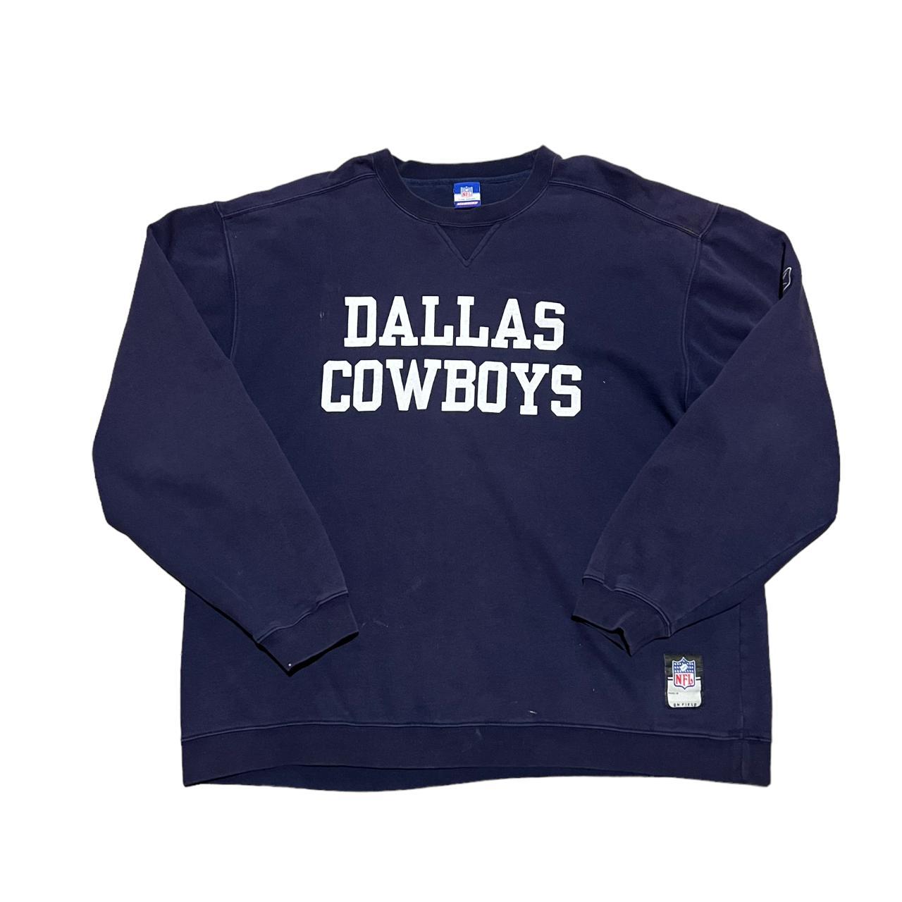 Y2K Dallas Cowboys NFL Sweatshirt Adult Large Blue Big Star Blue Faded  Hoodie