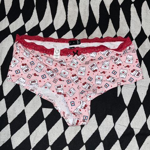 Sexy underwear with Hello Kitty fabric and pink - Depop