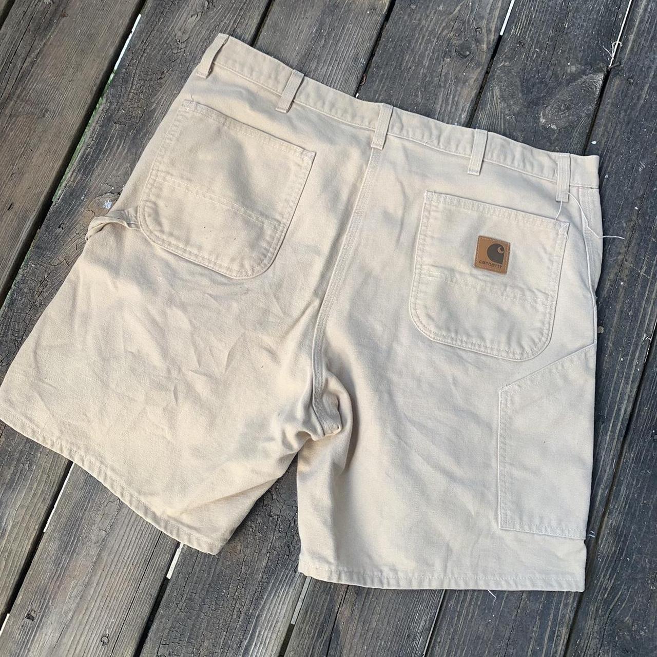 Vintage Carhartt carpenter shorts Size 40 Minor... - Depop